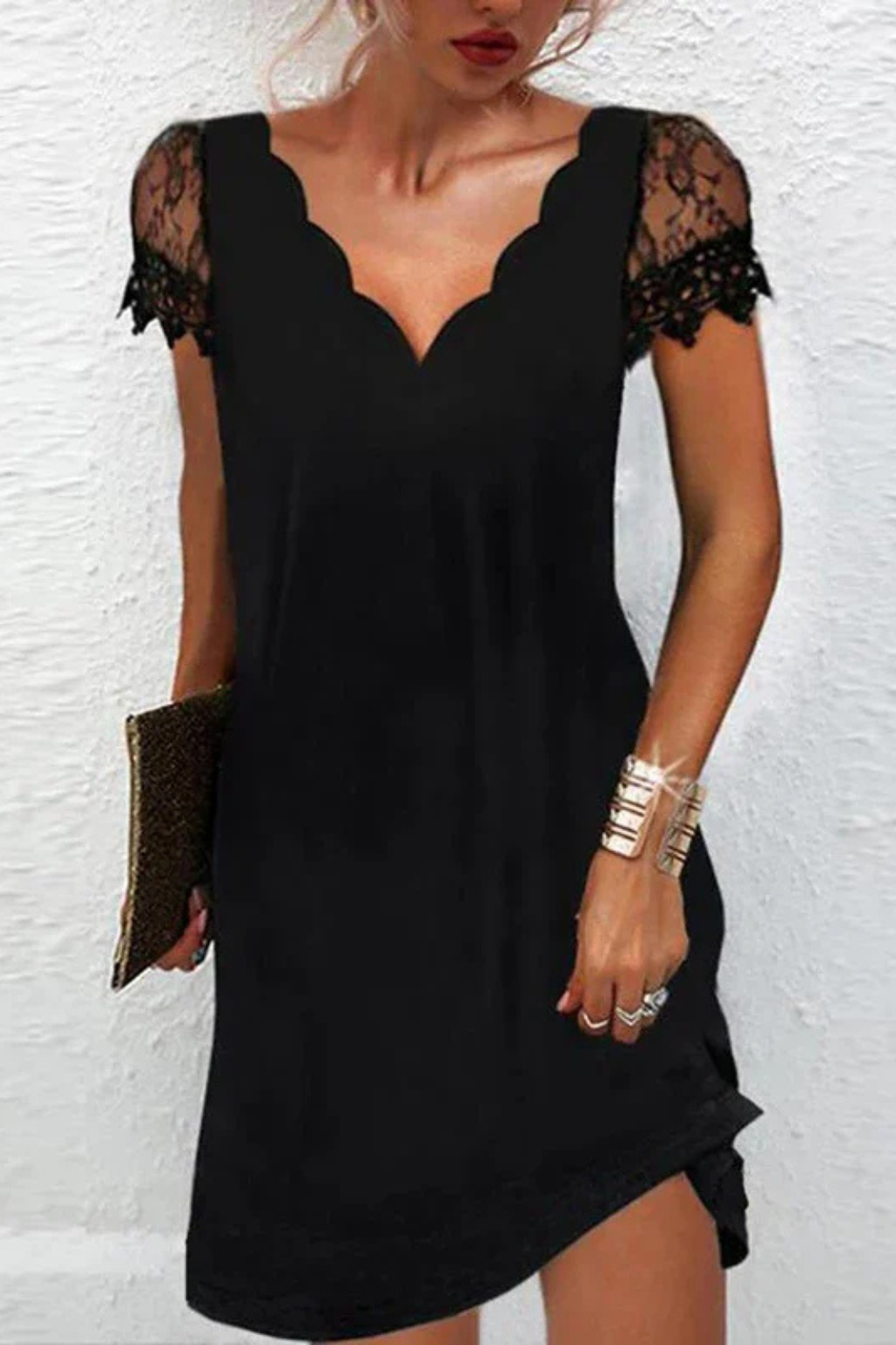 Lace Sleeve Midi Dress for Women | Elegant Wedding Guest Outfit | Perfect for Formal Events and Celebrations