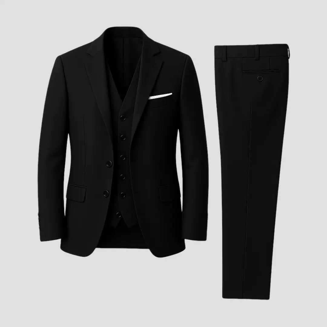 Men's Slim Fit Three-Piece Suit Blend for Weddings and Groomsmen