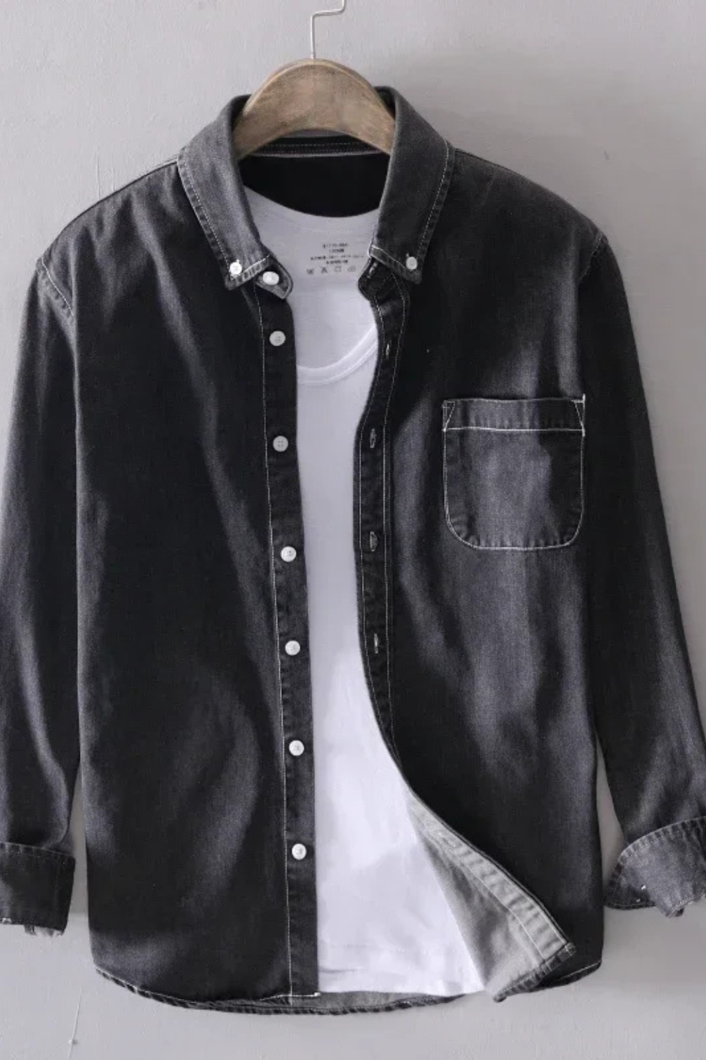Men's Casual Denim Button Down Shirt | Lightweight Cotton Blend | Versatile Everyday Wear