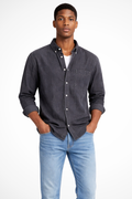Men's Casual Denim Button Down Shirt | Lightweight Cotton Blend | Versatile Everyday Wear