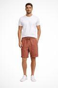 Men's Casual Drawstring Shorts with Elastic Waist and Side Pockets - Comfortable Everyday Wear for Summer