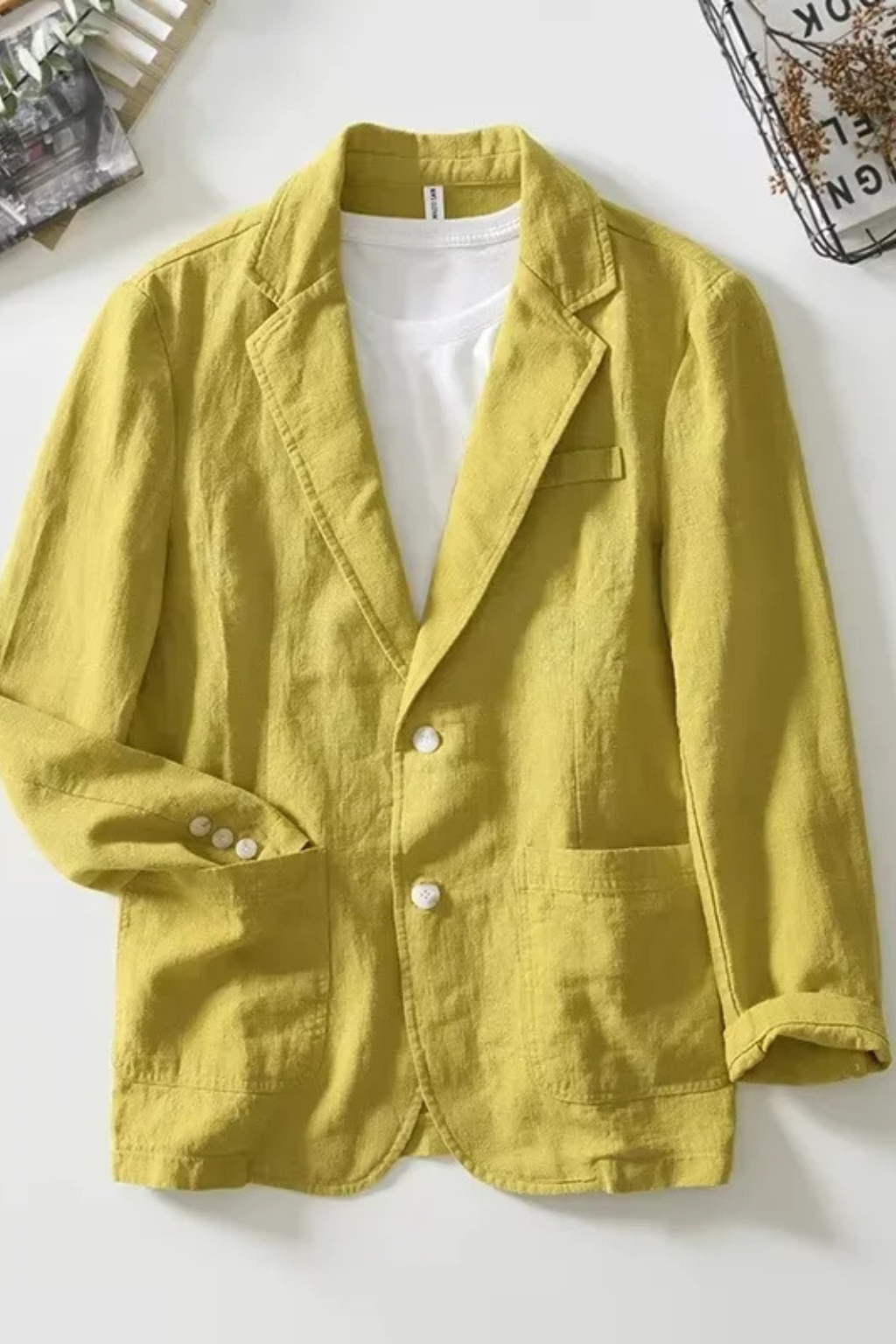 Men's Casual Linen Blazer | Lightweight Summer Jacket for Everyday Wear