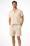 Men's Cotton Linen Summer Two-Piece Outfit Set | Casual Style for Warm Weather Wear