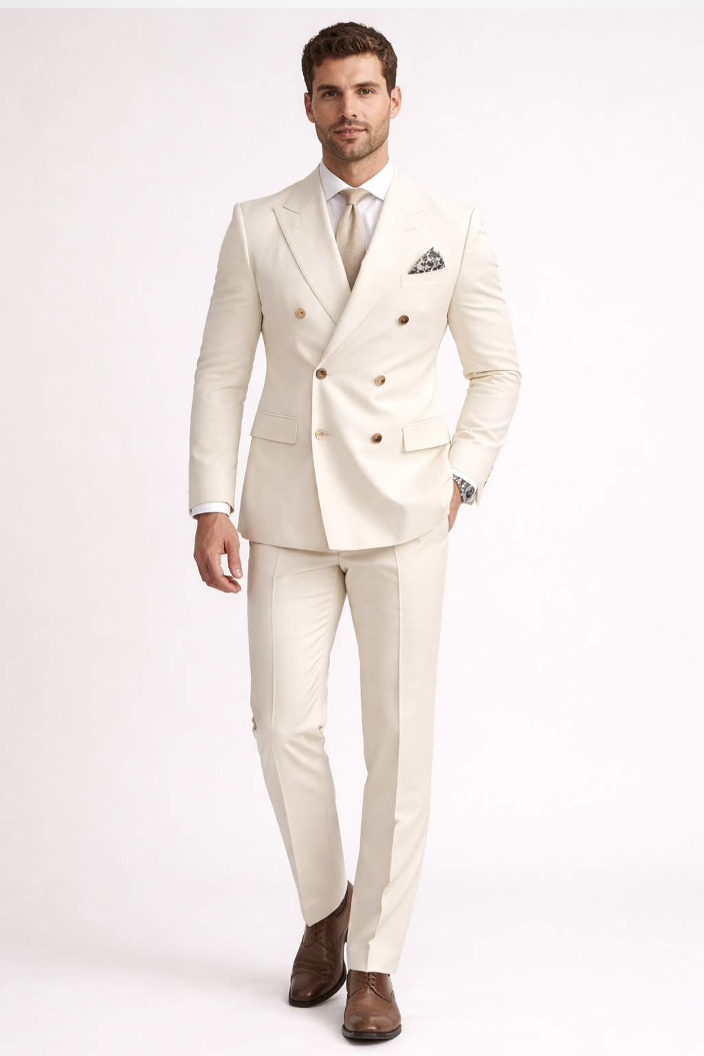 Men's Double Breasted Wedding Guest Suit | Classic Fit | Formal Attire for Weddings and Special Events