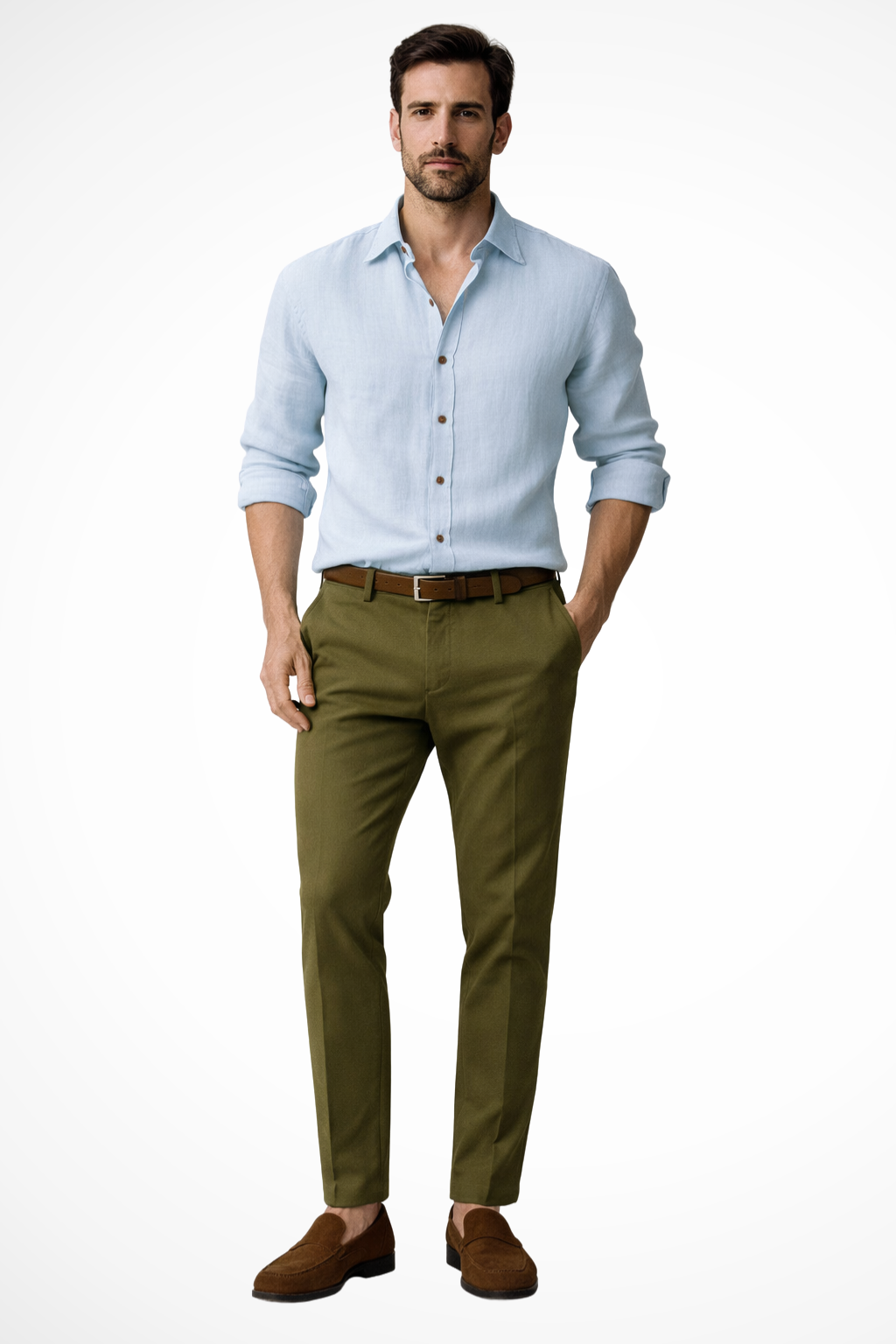 Men's Linen Button-Up Shirt | Smart Casual Style for Everyday Wear | Lightweight and Breathable Fabric