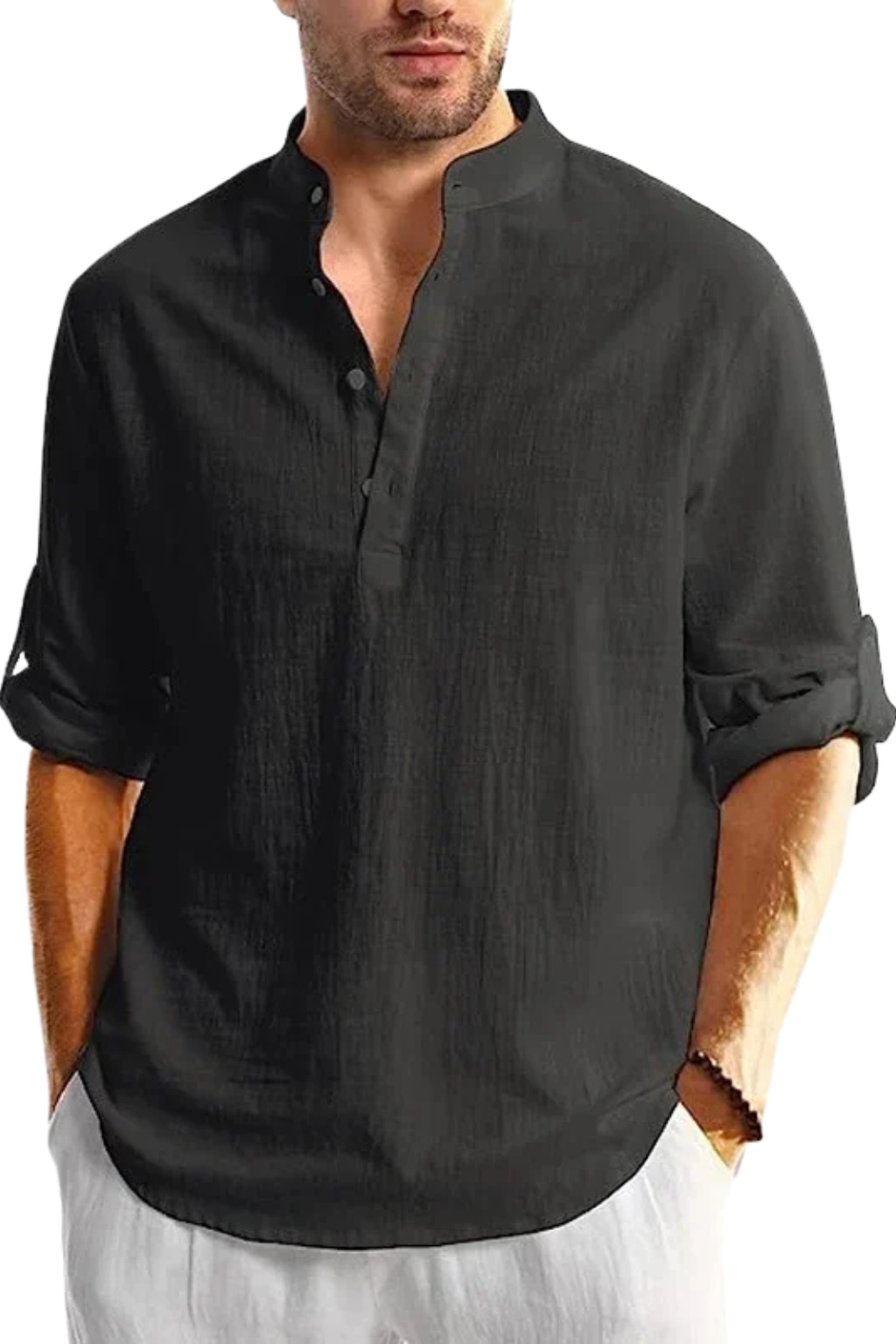 Men's Linen Collar Shirt | Summer Casual Style | Lightweight Breathable Fabric | Perfect for Warm Weather Wear