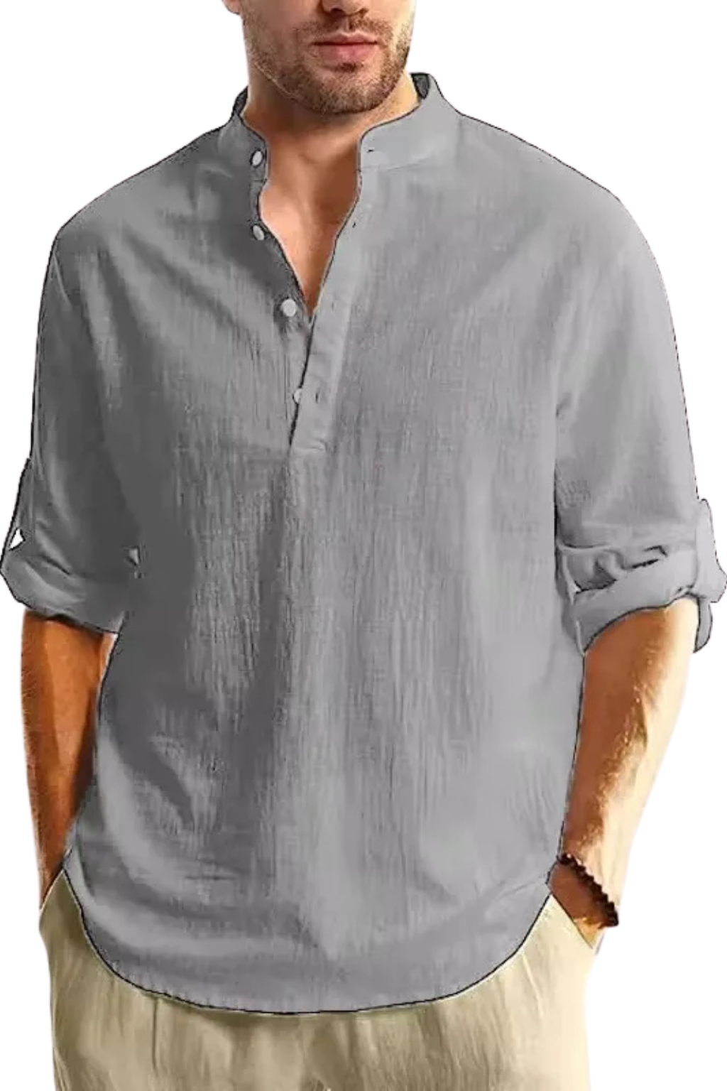 Men's Linen Collar Shirt | Summer Casual Style | Lightweight Breathable Fabric | Perfect for Warm Weather Wear