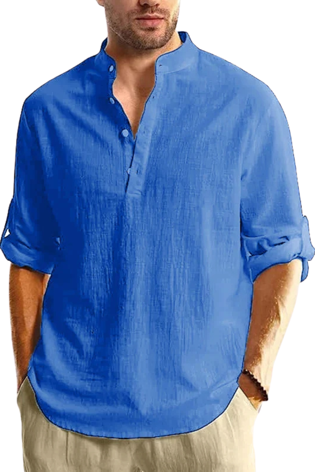 Men's Linen Collar Shirt | Summer Casual Style | Lightweight Breathable Fabric | Perfect for Warm Weather Wear