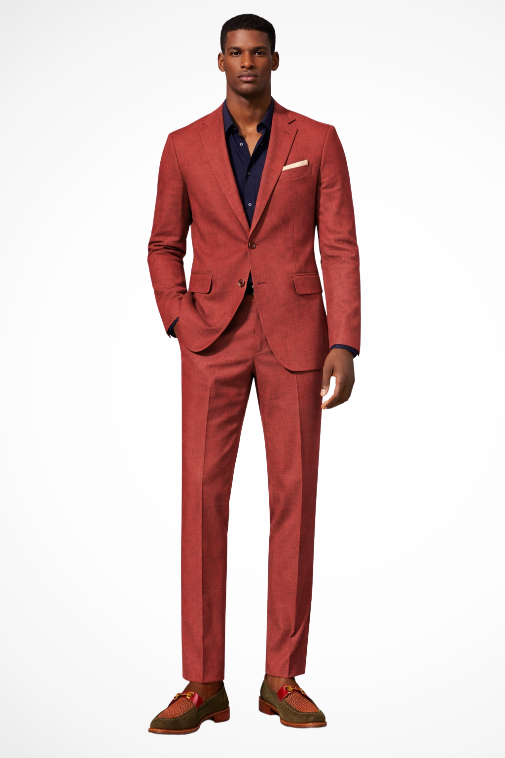 Men's Linen Notch Lapel Single Breasted Summer Wedding Suit - Lightweight, Breathable, Ideal for Warm Weather Events