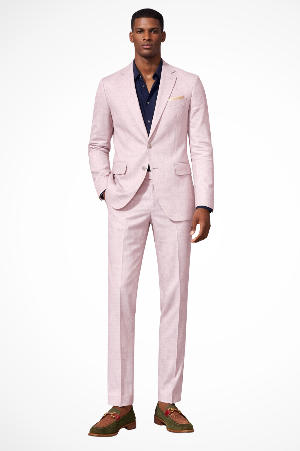 Men's Linen Notch Lapel Single Breasted Summer Wedding Suit - Lightweight, Breathable, Ideal for Warm Weather Events