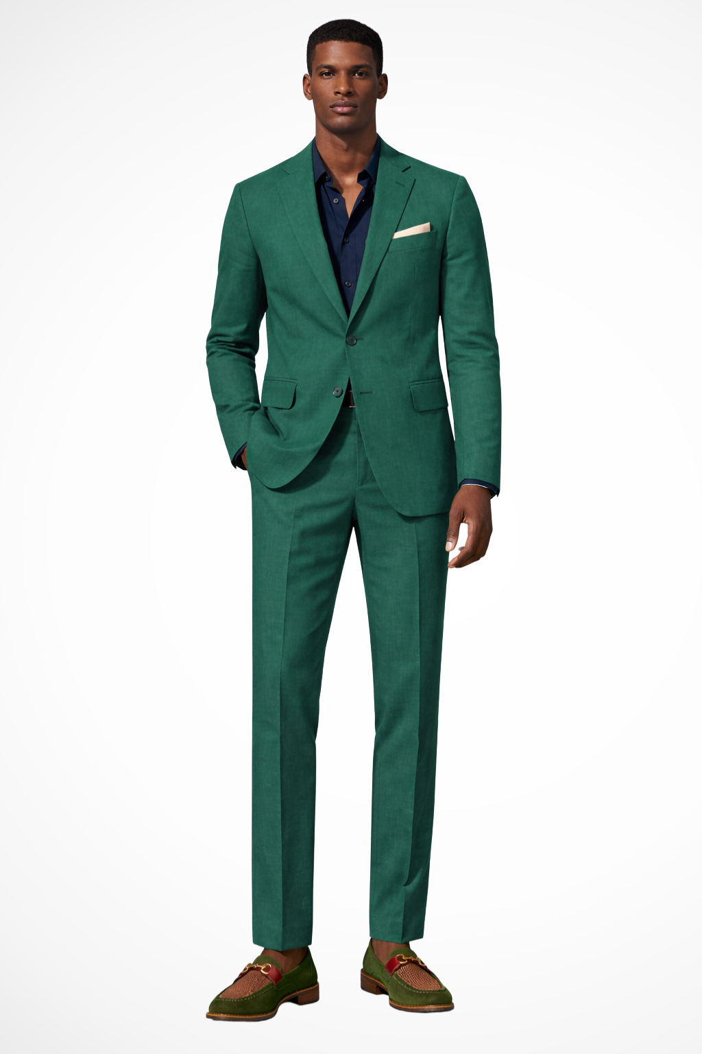 Men's Linen Notch Lapel Single Breasted Summer Wedding Suit - Lightweight, Breathable, Ideal for Warm Weather Events
