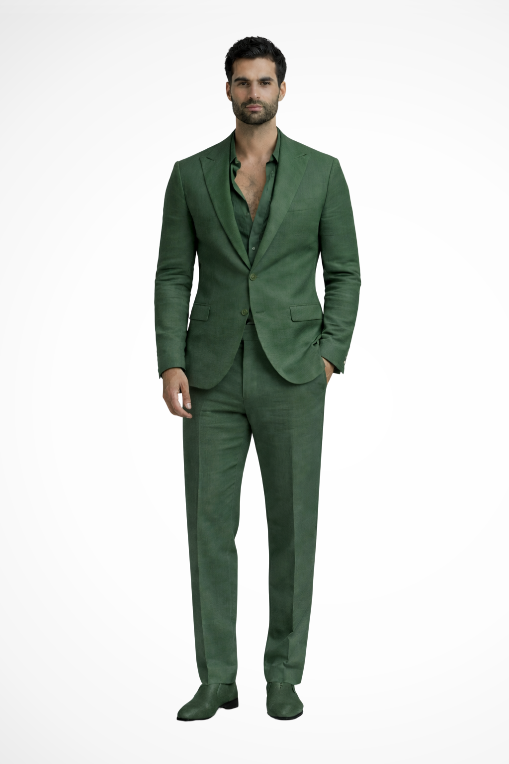 Men's Linen Relaxed Fit Summer Wedding Suit - Lightweight, Breathable Design for Wedding Guests