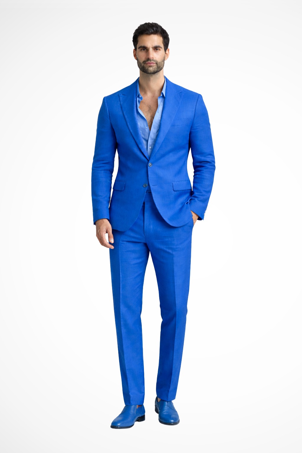 Men's Linen Relaxed Fit Summer Wedding Suit - Lightweight, Breathable Design for Wedding Guests