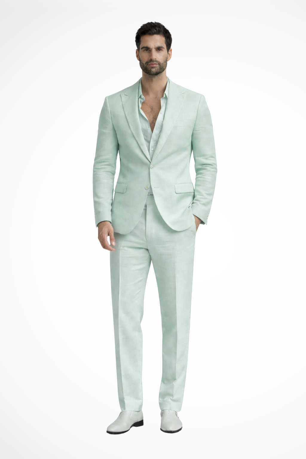 Men's Linen Relaxed Fit Summer Wedding Suit - Lightweight, Breathable Design for Wedding Guests