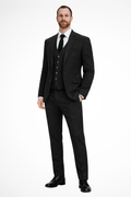 Men's Linen Three-Piece Wedding Guest Suit Set - Blazer, Trousers, and Waistcoat for Formal Events