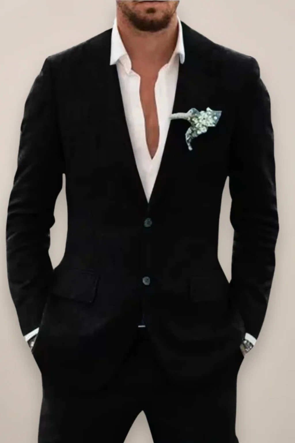 Men's Linen Two-Piece Suit | Lightweight Spring Summer Outfit | Casual or Formal Wear