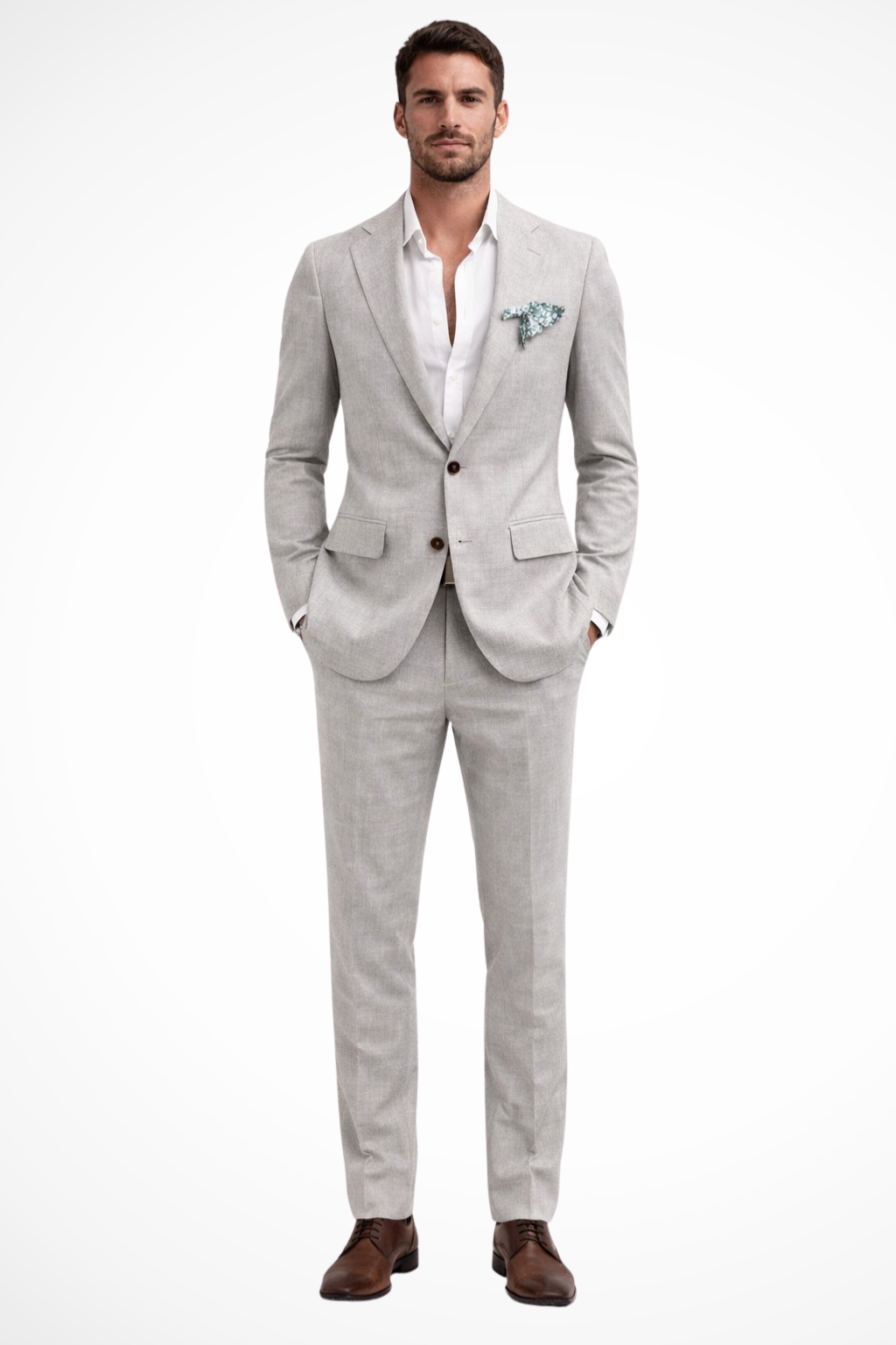 Men's Linen Two-Piece Suit | Lightweight Spring Summer Outfit | Casual or Formal Wear