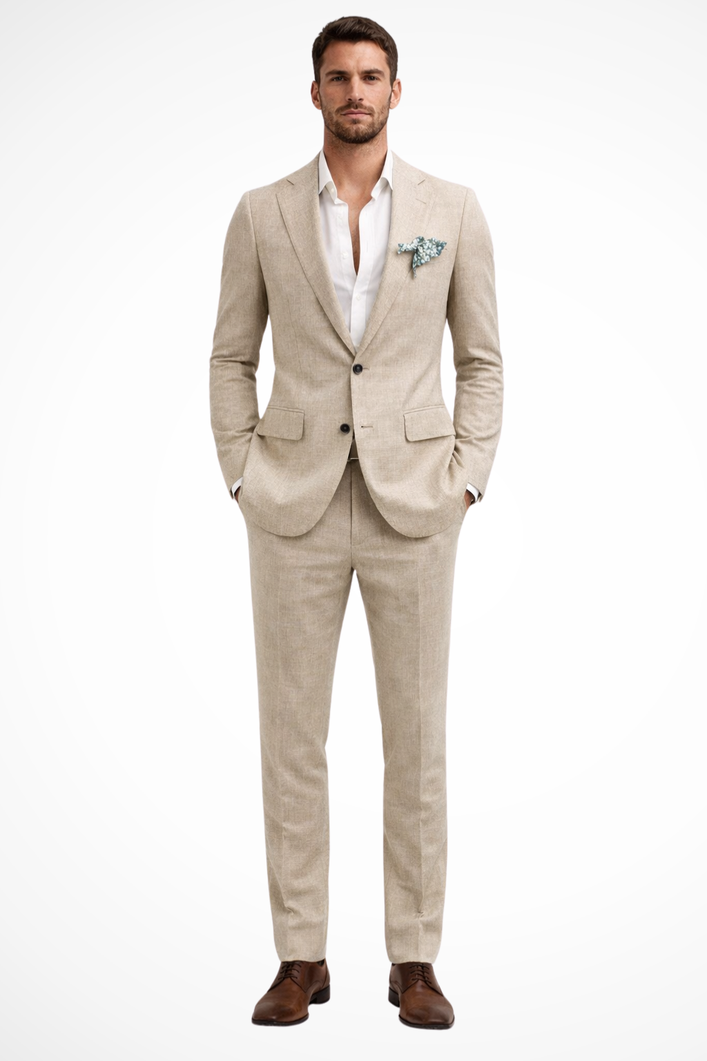 Men's Linen Two-Piece Suit | Lightweight Spring Summer Outfit | Casual or Formal Wear