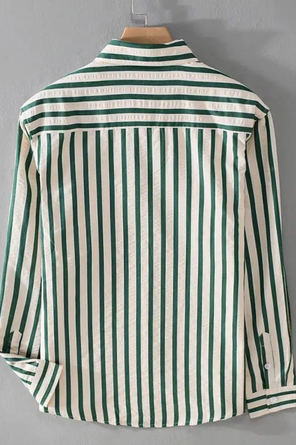 Men's Loose Fit Striped Long Sleeve Shirt | Casual Cotton Blouse for Everyday Wear
