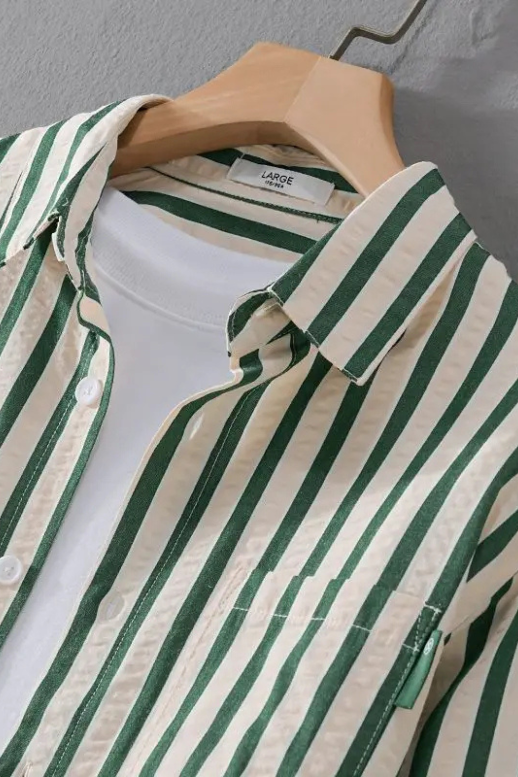 Men's Loose Fit Striped Long Sleeve Shirt | Casual Cotton Blouse for Everyday Wear