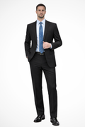 Men's Slim Fit Classic Formal Business Suit - Lightweight Fabric, Tailored Design for Office and Professional Events