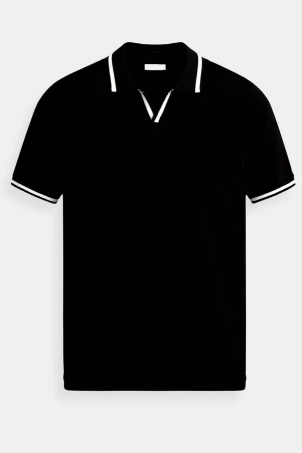 Men's Slim Fit Polo Shirt with Contrast Trim - Casual Cotton Blend Top for Everyday Wear