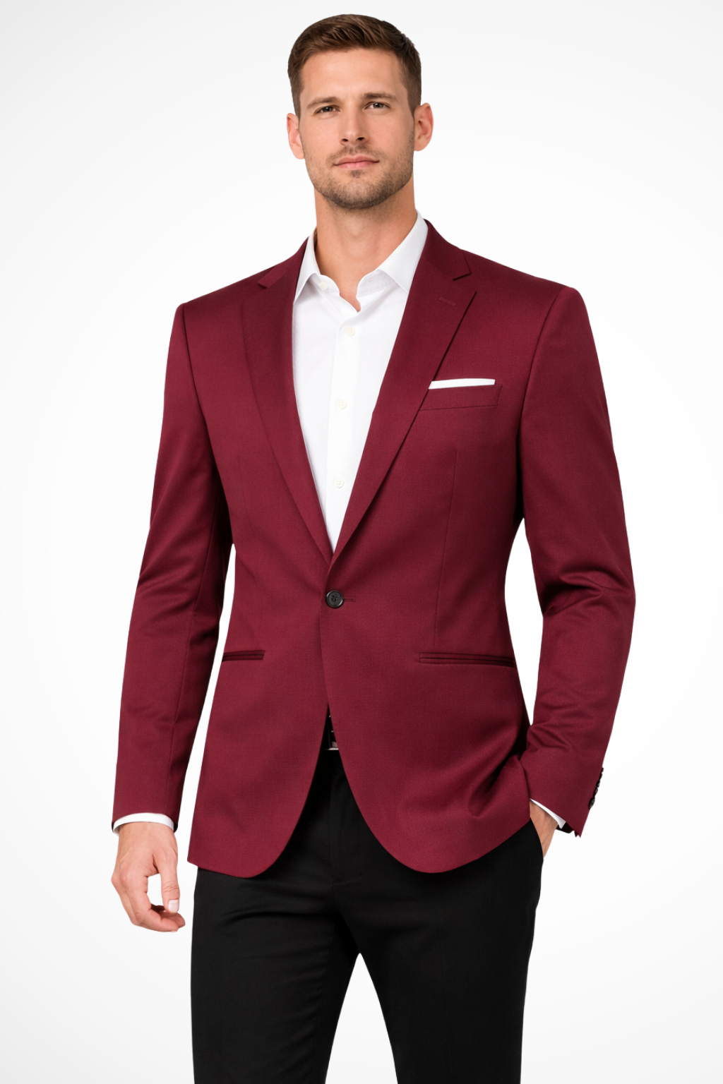 Men's Tailored Single Button Blazer | Wedding Guest Suit | Formal Attire | Classic Fit | Versatile Style