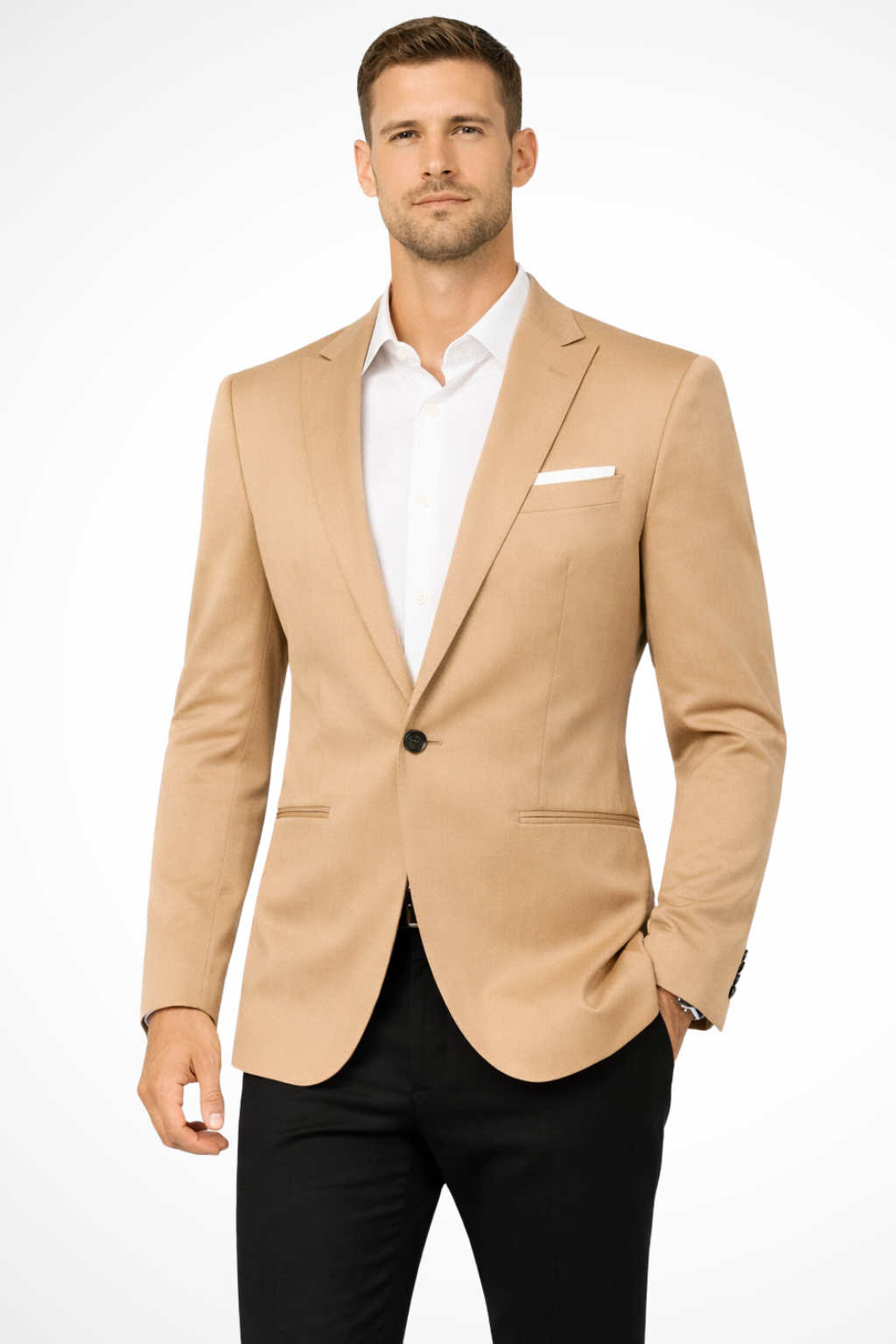 Men's Tailored Single Button Blazer | Wedding Guest Suit | Formal Attire | Classic Fit | Versatile Style