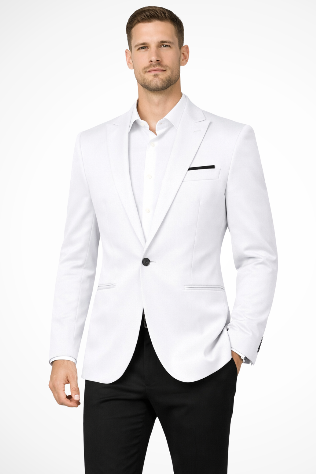Men's Tailored Single Button Blazer | Wedding Guest Suit | Formal Attire | Classic Fit | Versatile Style