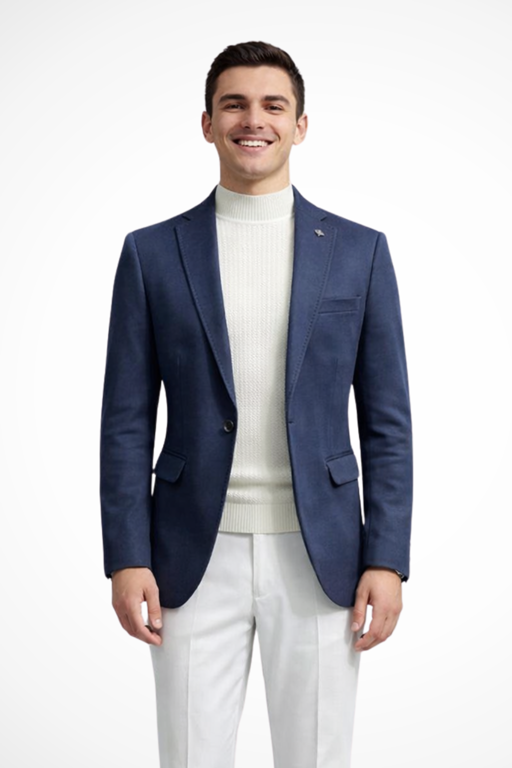 Men's Tailored Textured Single Button Blazer | Elegant Design for Formal and Business Wear | Versatile Lightweight Fabric