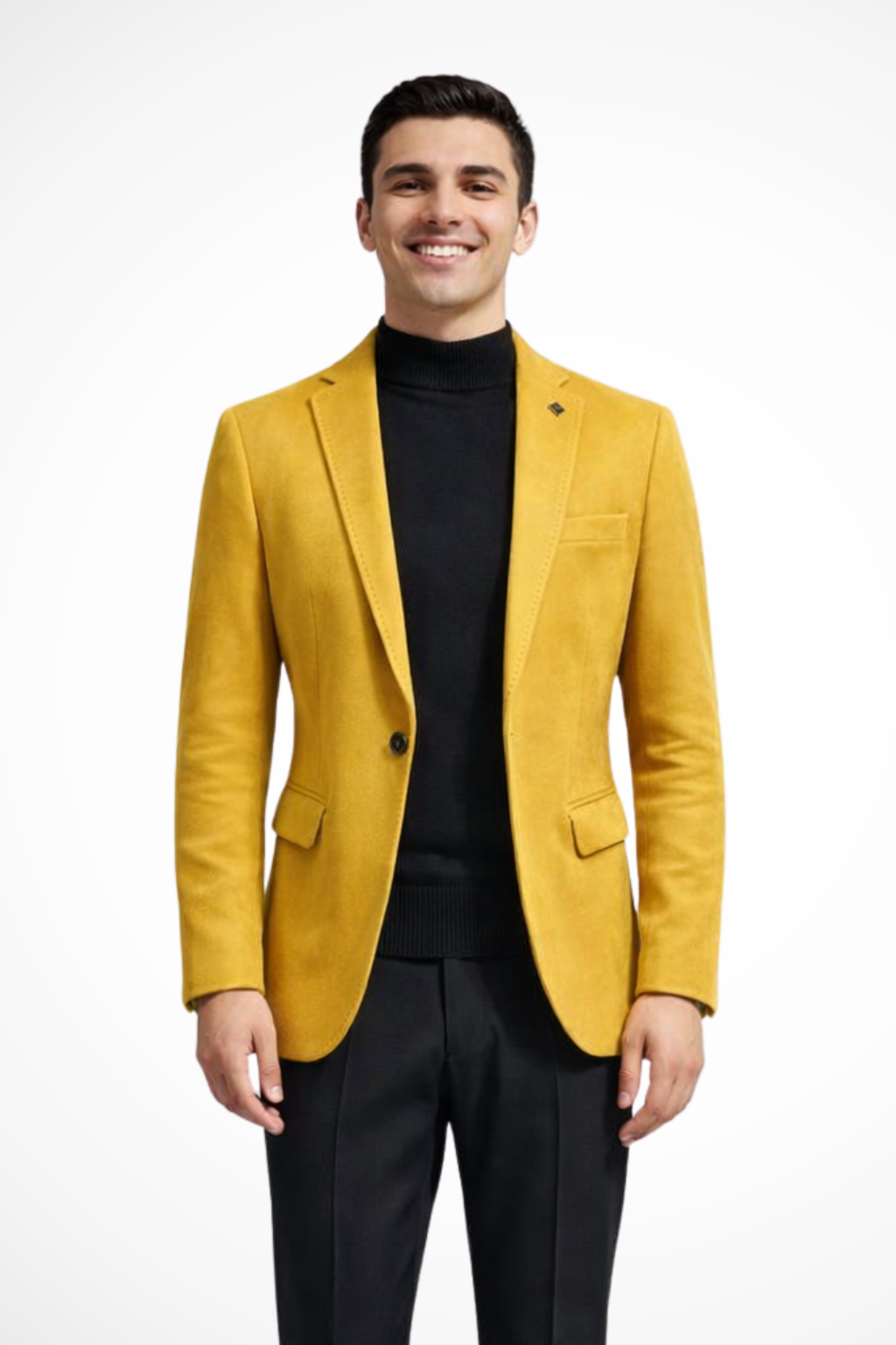 Men's Tailored Textured Single Button Blazer | Elegant Design for Formal and Business Wear | Versatile Lightweight Fabric