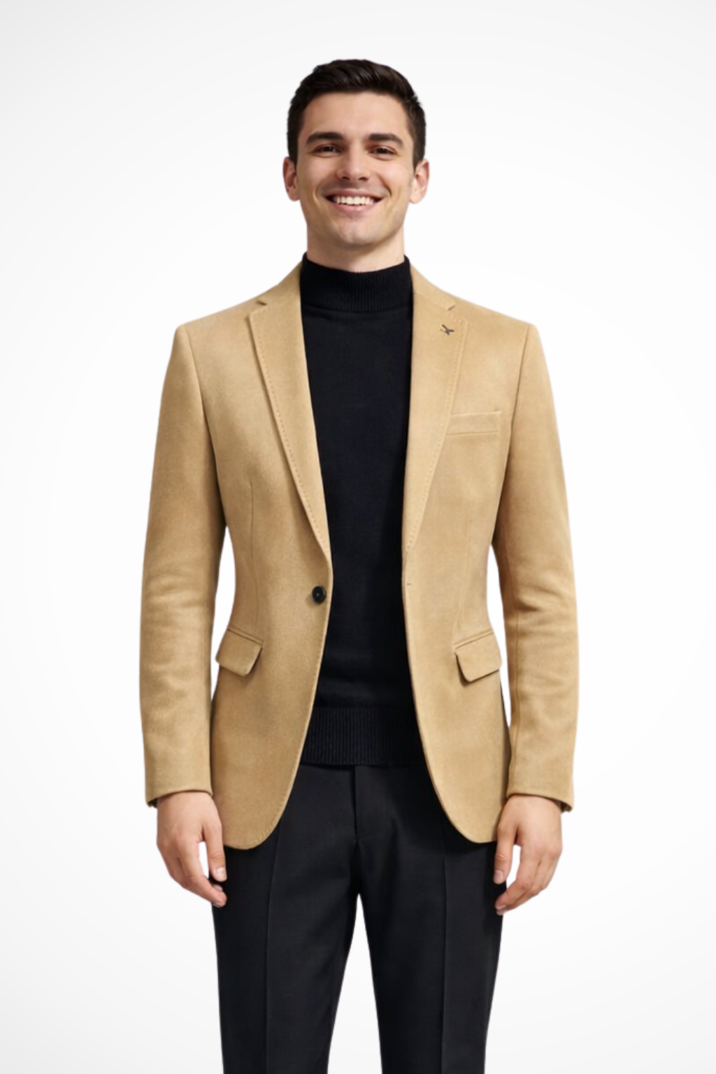 Men's Tailored Textured Single Button Blazer | Elegant Design for Formal and Business Wear | Versatile Lightweight Fabric