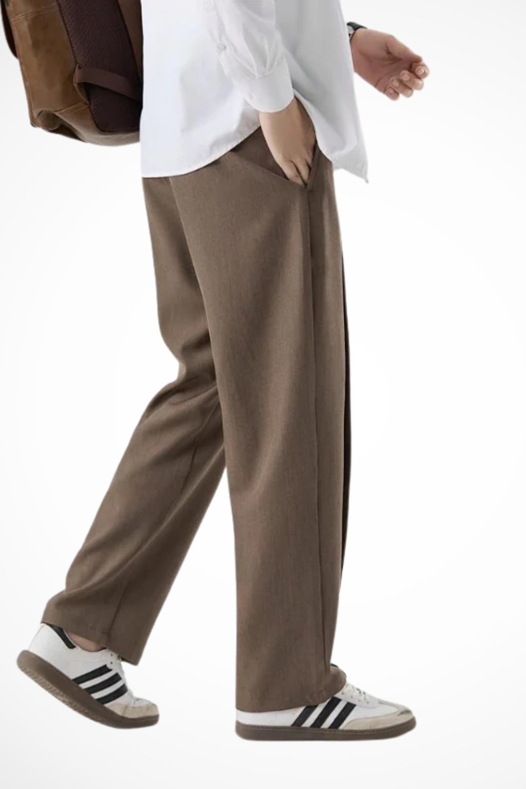 Men's Tailored Wide Leg Trousers | Front Pleat Design | Straight Hem | Formal or Casual Wear