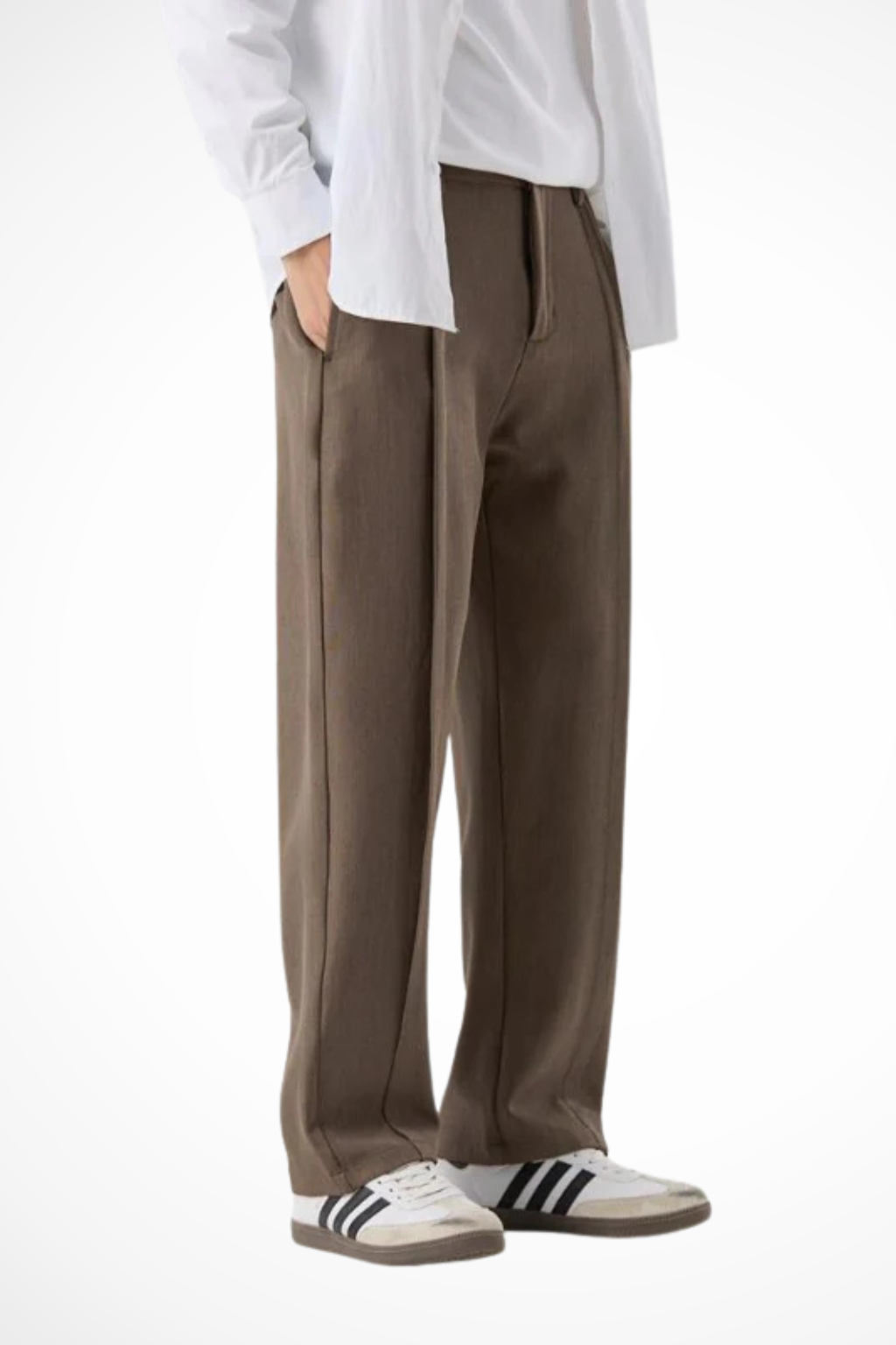 Men's Tailored Wide Leg Trousers | Front Pleat Design | Straight Hem | Formal or Casual Wear
