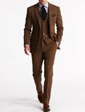 Slim Fit Tweed Suit for Men | 3-Piece Formal Attire for Weddings & Events