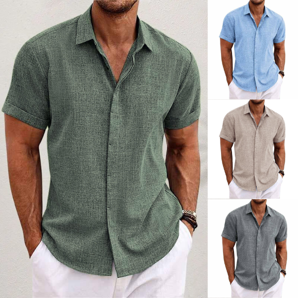Men's Lightweight Linen Summer Shirt - Breathable Casual Wear