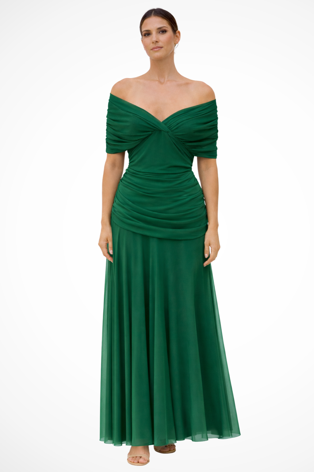 Off-Shoulder Pleated Summer Dress for Women | Elegant Lightweight Fabric | Perfect for Casual Outings and Events