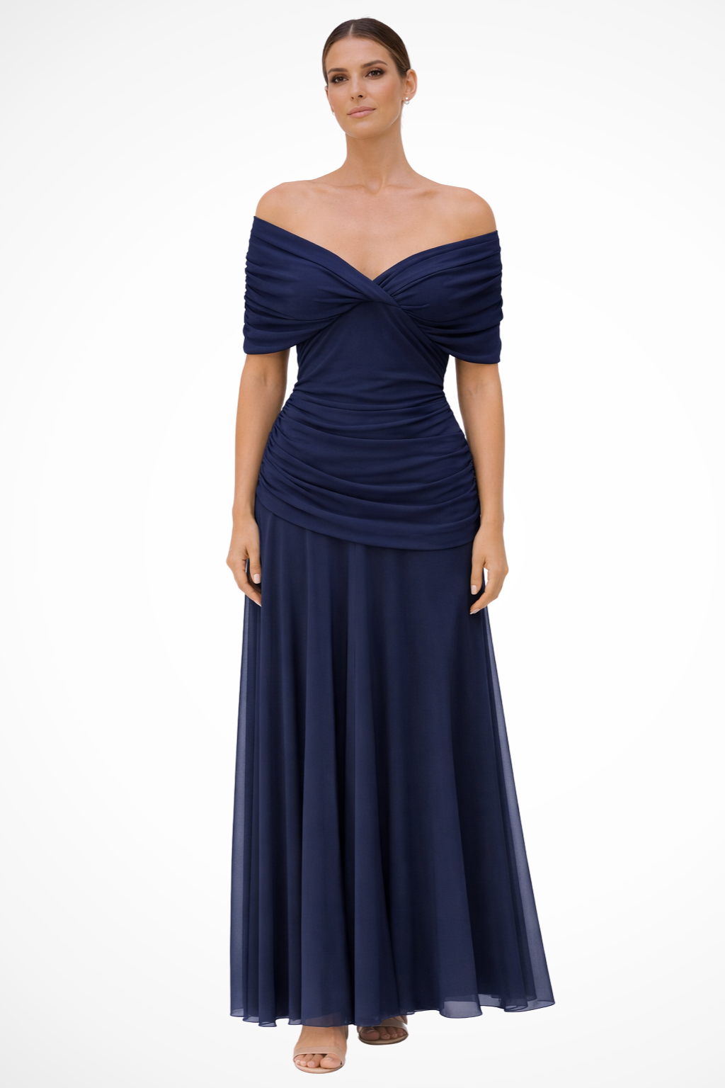 Off-Shoulder Pleated Summer Dress for Women | Elegant Lightweight Fabric | Perfect for Casual Outings and Events