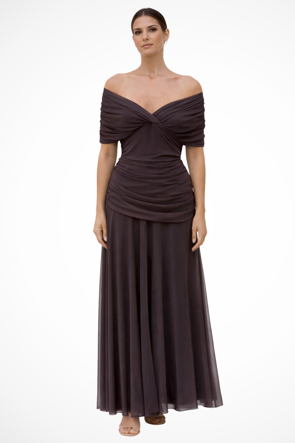 Off-Shoulder Pleated Summer Dress for Women | Elegant Lightweight Fabric | Perfect for Casual Outings and Events