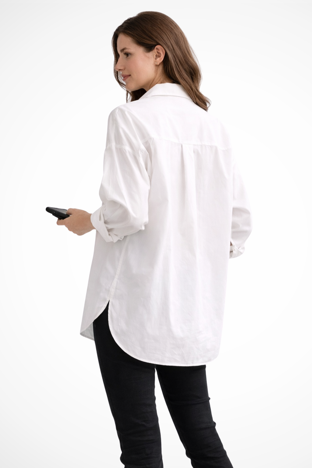 Oversized Long Sleeve Button Down Blouse for Women - Casual Cotton Shirt for Everyday Wear