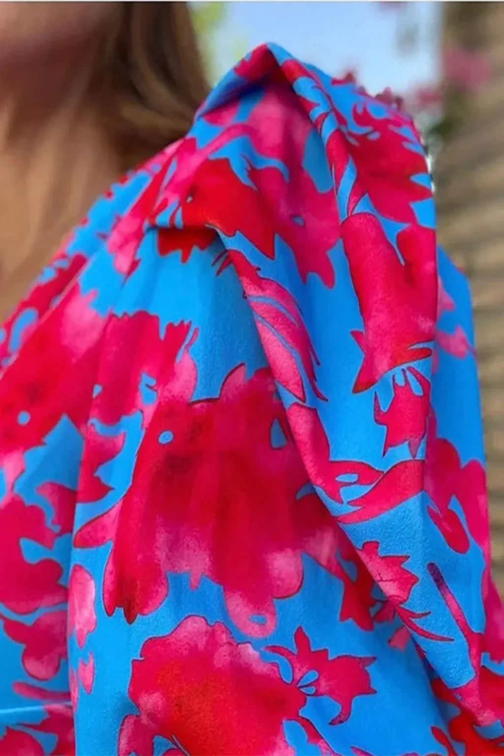 Printed Puff Sleeve Midi Dress | Summer Occasion Wear | Lightweight Fabric | Women's Fashion
