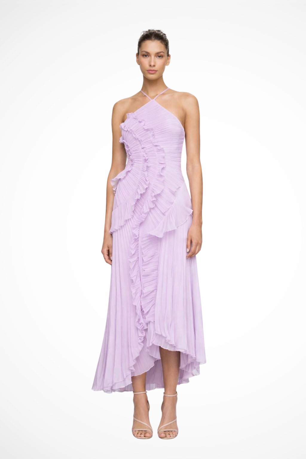 Ruffle Maxi Dress for Women | Layered Silhouette | Elegant Wedding Guest Attire | Comfortable and Stylish