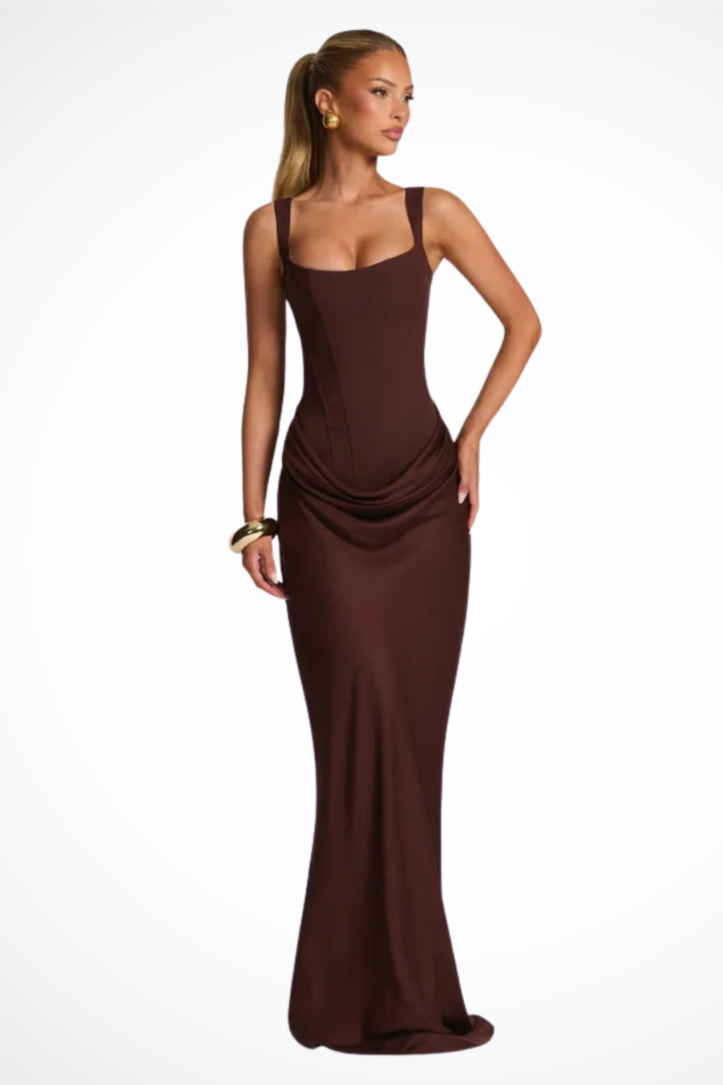 Sleeveless Bodycon Maxi Dress for Women | Elegant Evening Wedding Guest Attire | Comfortable Stretch Fabric