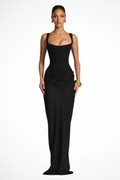 Sleeveless Bodycon Maxi Dress for Women | Elegant Evening Wedding Guest Attire | Comfortable Stretch Fabric