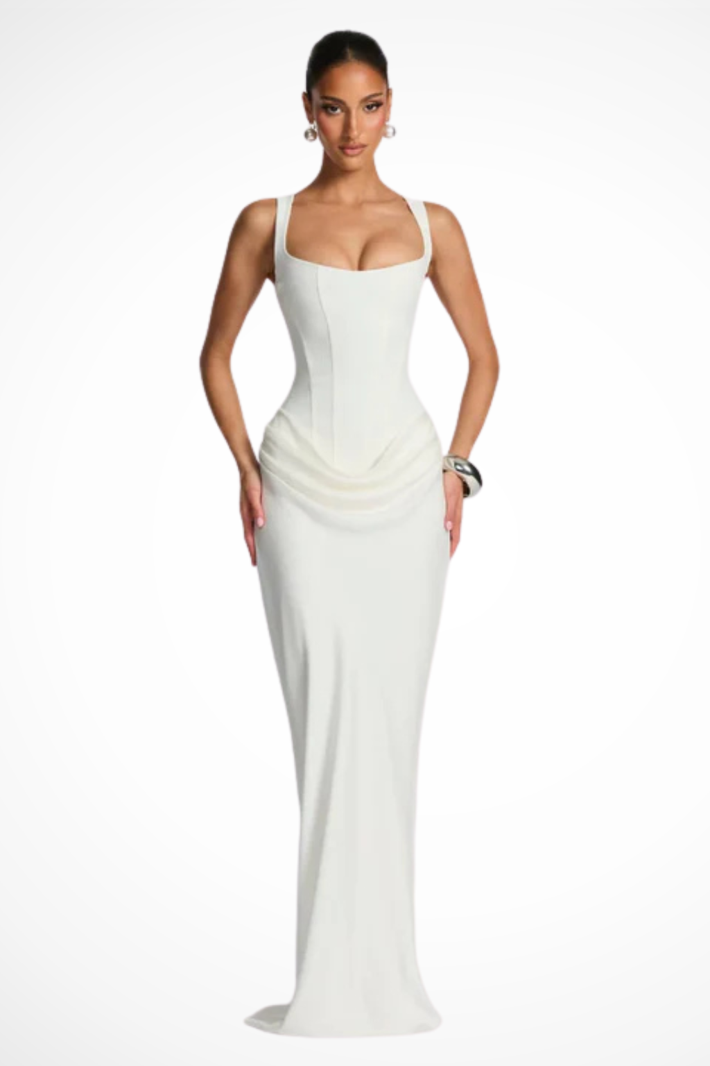 Sleeveless Bodycon Maxi Dress for Women | Elegant Evening Wedding Guest Attire | Comfortable Stretch Fabric