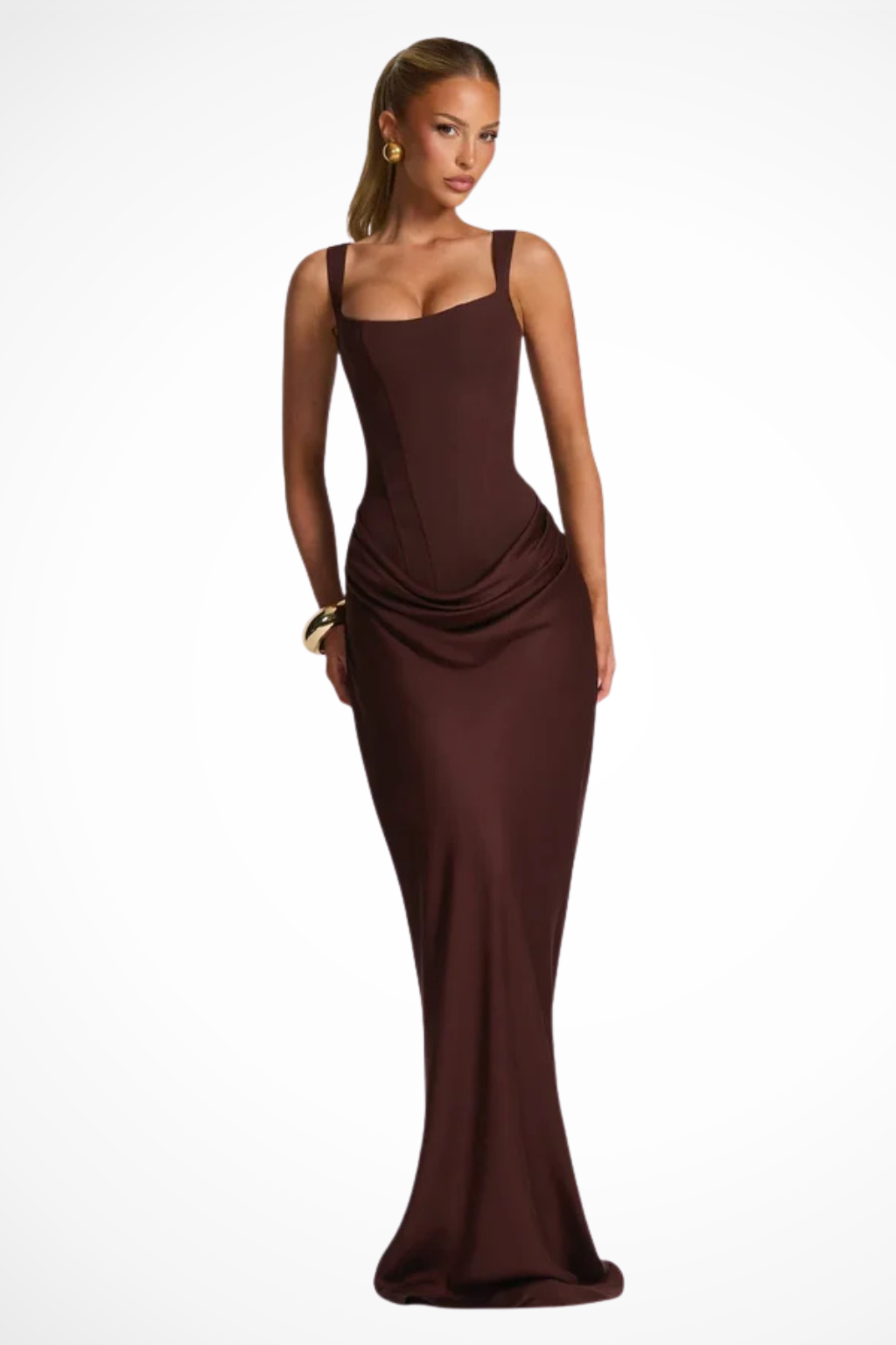 Sleeveless Bodycon Maxi Dress for Women | Elegant Evening Wedding Guest Attire | Comfortable Stretch Fabric