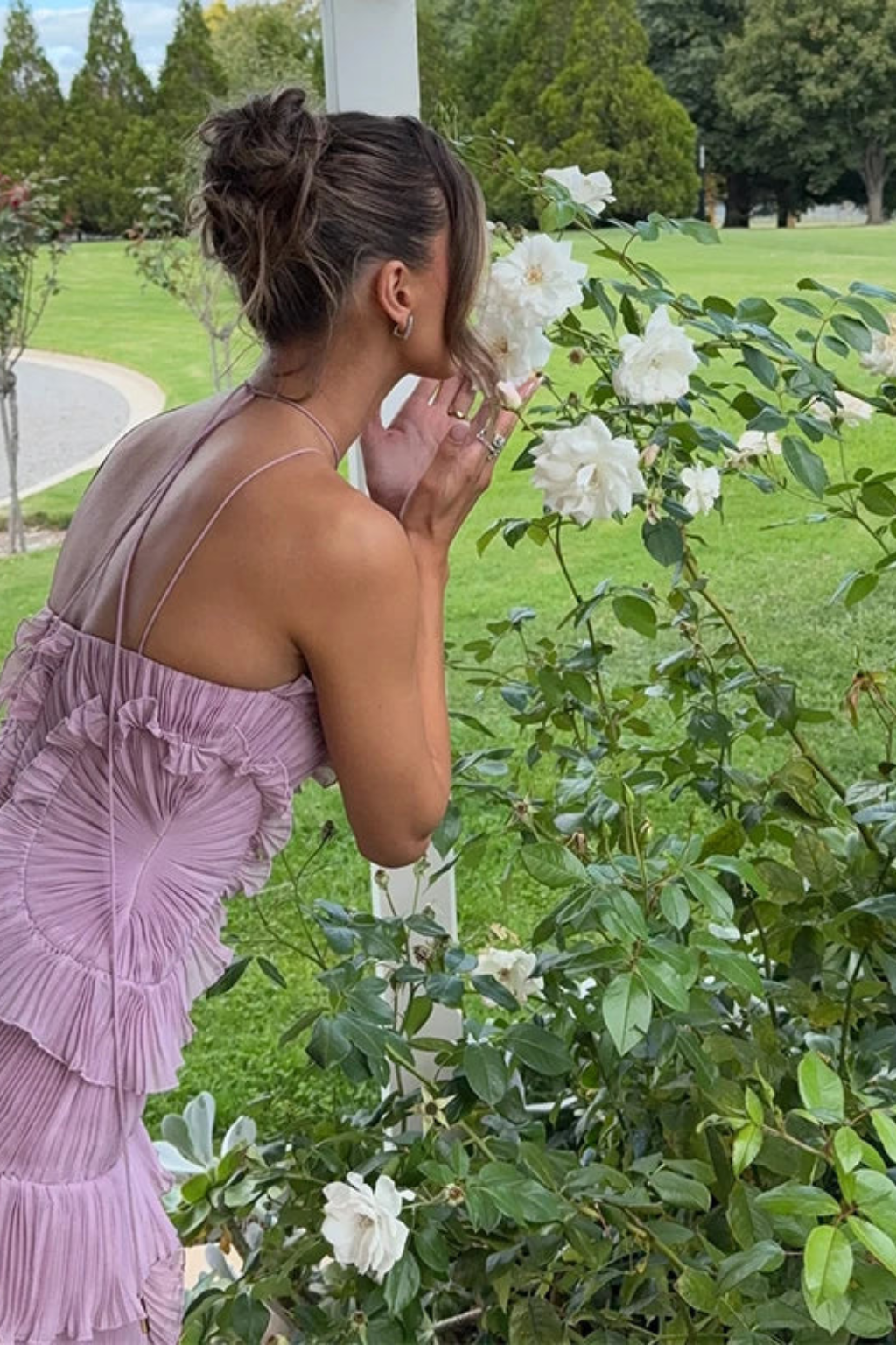 Sleeveless Halter Backless Maxi Dress | Ruffled Summer Wedding Guest Dress for Women