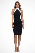 Sleeveless Halterneck Midi Dress for Women | Elegant Design | Perfect for Parties and Events