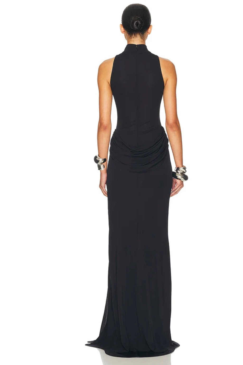 Sleeveless High Neck Maxi Dress for Women | Summer Wedding Guest Dress with Side Slit