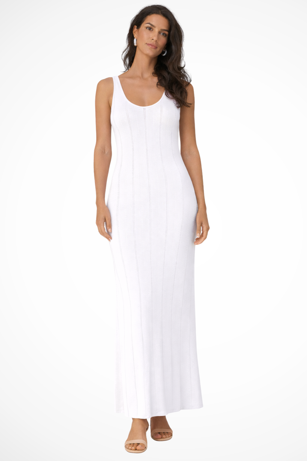 Sleeveless Knit Maxi Dress for Women | Summer Wedding Guest Attire | Elegant and Comfortable Design